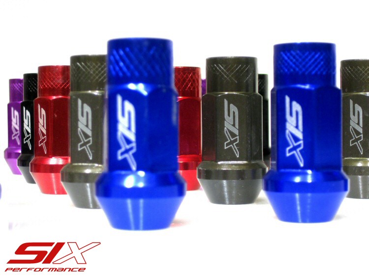 20X SIX LIGHTWEIGHT ALUMINIUM LUG NUTS 50MM 12X1.25 SILVER - 4