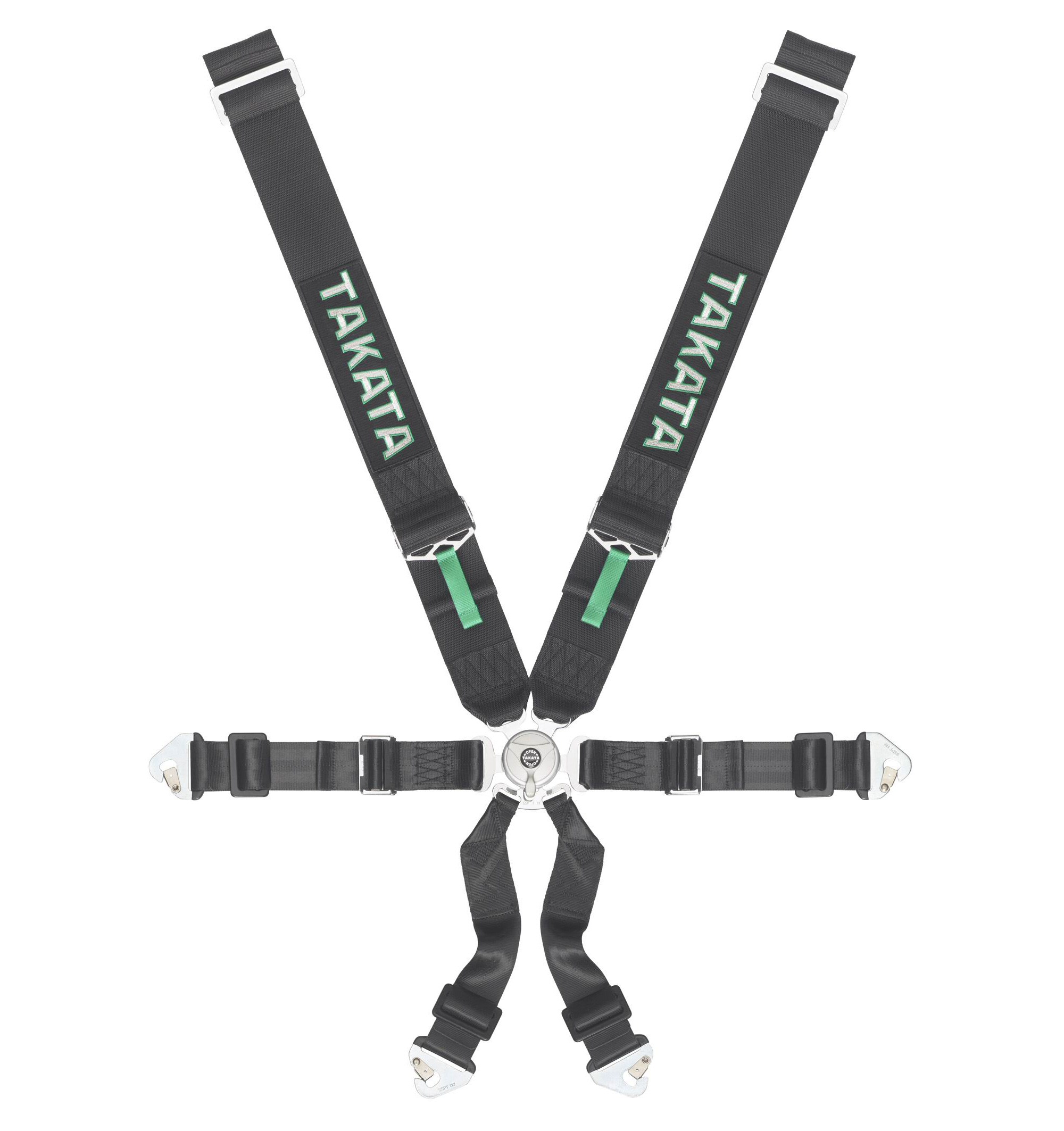 TAKATA RACING HARNESS RACE 6-POINT BLACK SNAP-ON