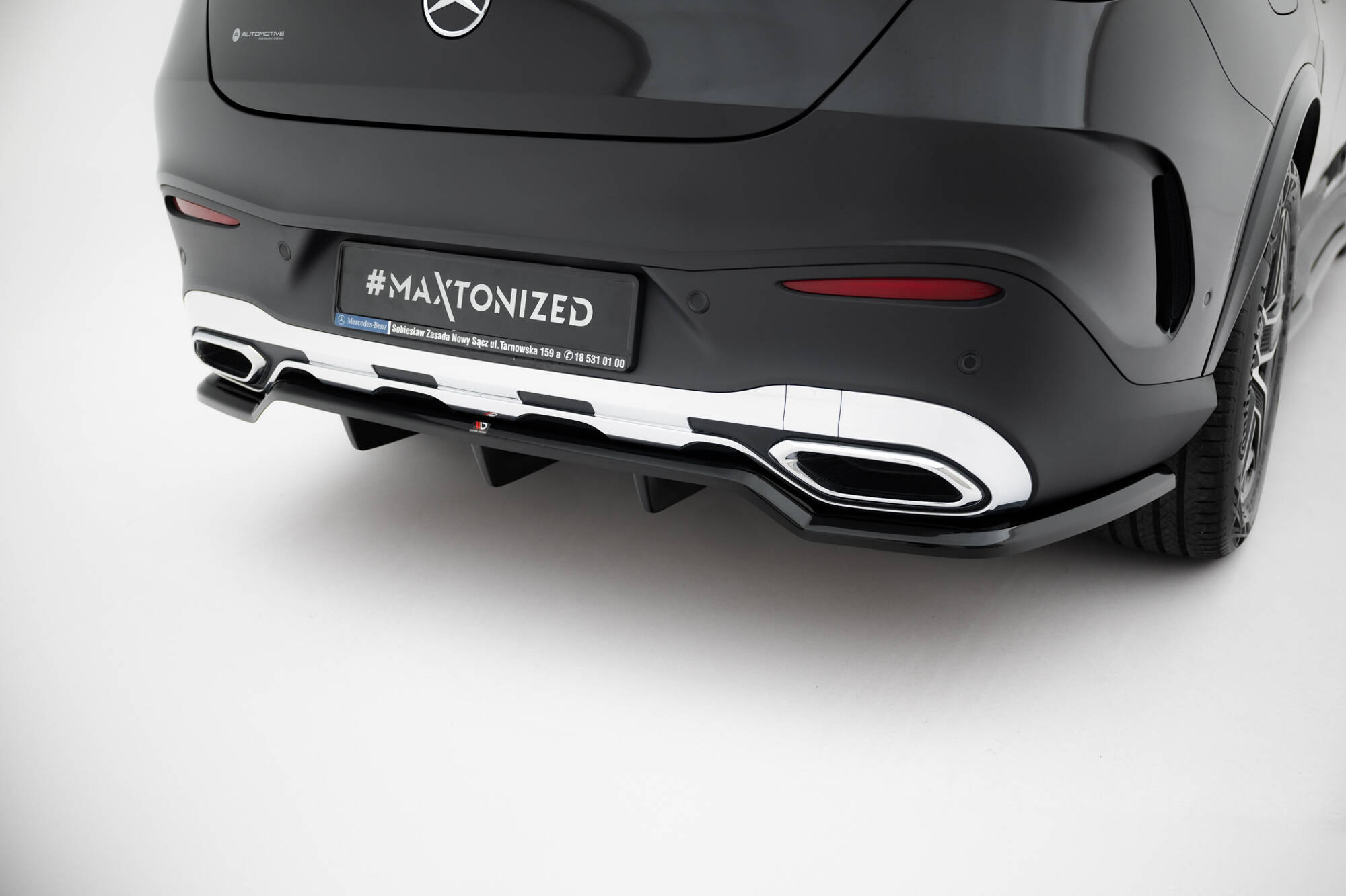 REAR SPLITTER (WITH VERTICAL BARS) SUITABLE FOR MERCEDES-BENZ GLC COUPE AMG-LINE C254 – MAXTON DESIGN - 5