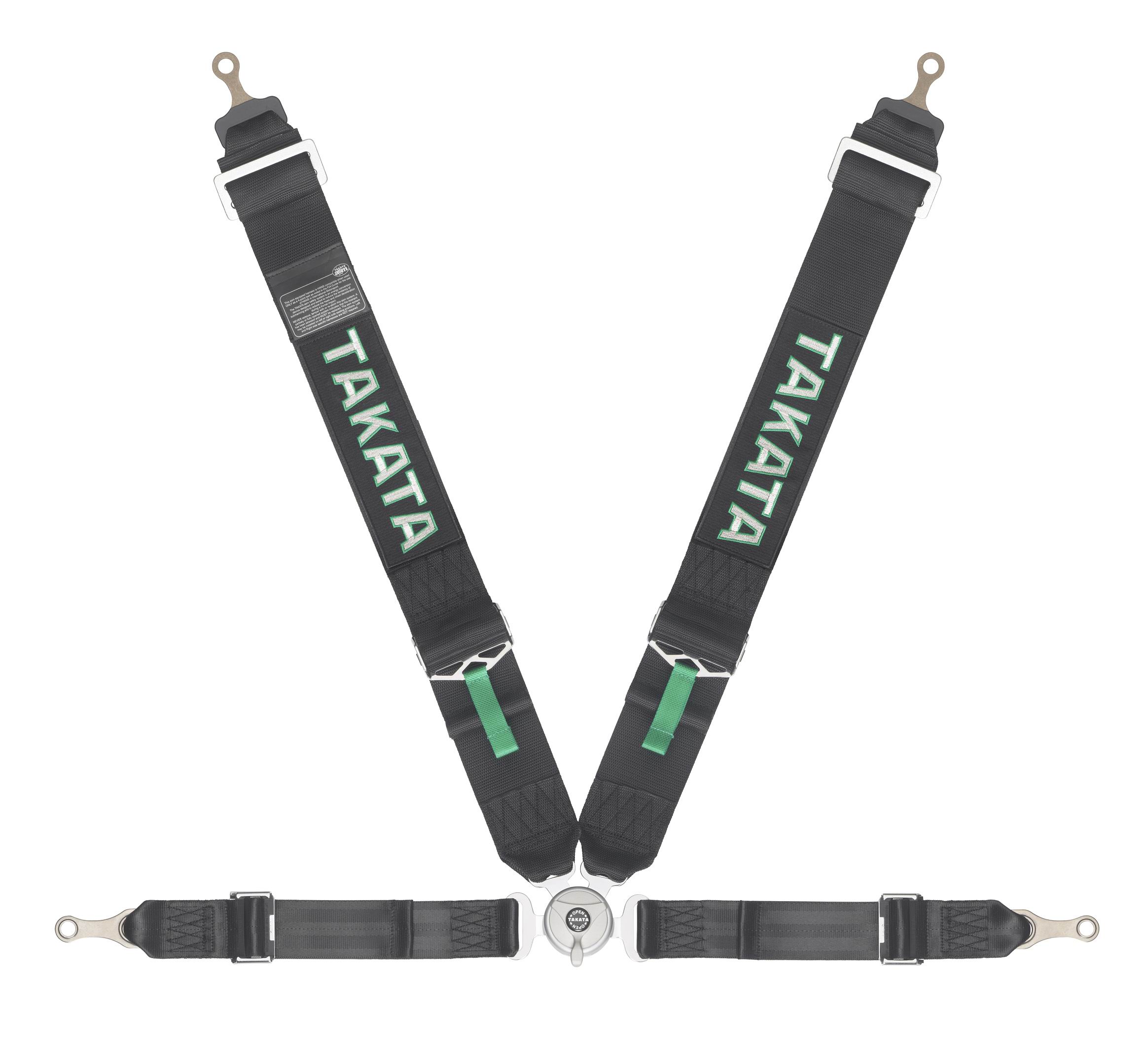 TAKATA RACING HARNESS RACE 4-POINT BLACK BOLT-ON