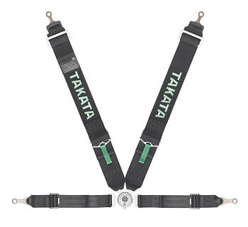 TAKATA RACING HARNESS RACE 4-POINT BLACK BOLT-ON