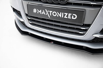 STREET PRO FRONT SPLITTER SUITABLE FOR AUDI TT S / TT S-LINE 8J FACELIFT – MAXTON DESIGN
