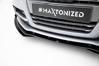 STREET PRO FRONT SPLITTER + FLAPS SUITABLE FOR AUDI TT S / TT S-LINE 8J FACELIFT – MAXTON DESIGN