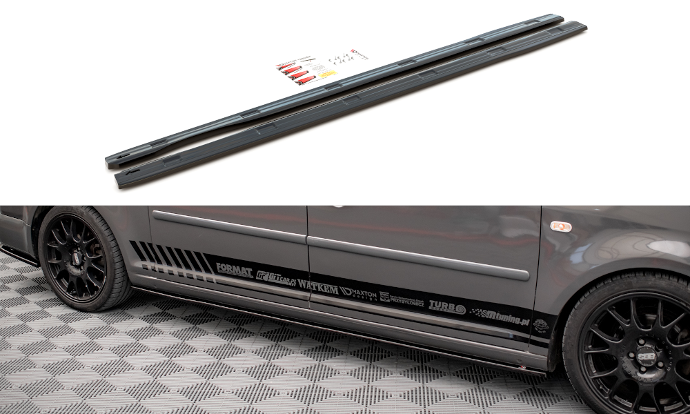 Side Skirts Diffusers VW Caddy Long MK3 Facelift (2010-2015)