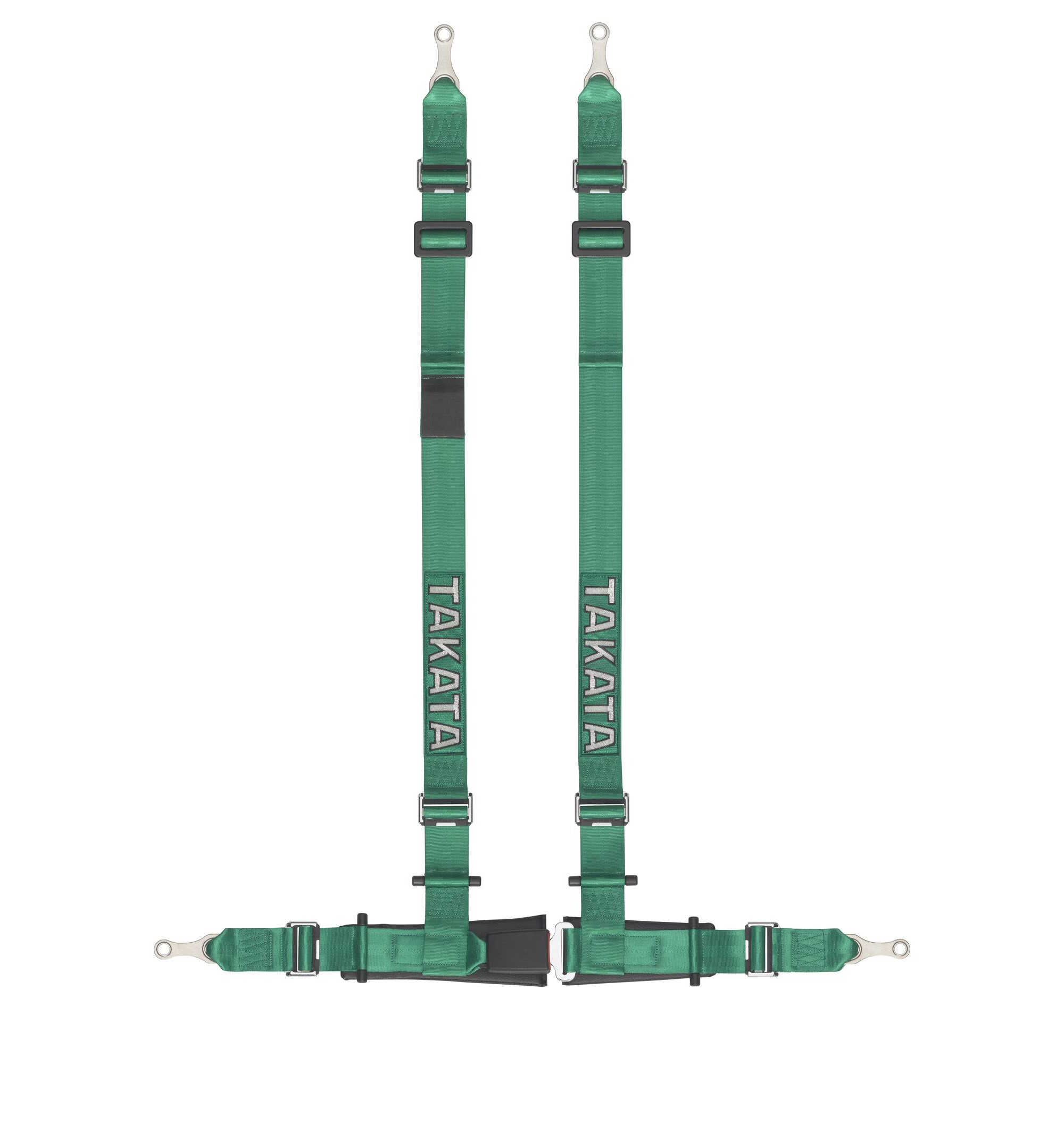 TAKATA RACING HARNESS DRIFT II 4-POINT GREEN BOLT-ON