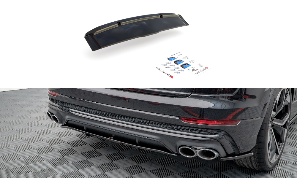 Central Rear Splitter (Vertical Bars) V.1 Audi SQ8 Mk1