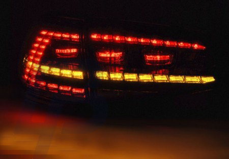 LED TAILLIGHTS VW GOLF 7 13- RED SMOKE LED SEQ R LOOK - 3