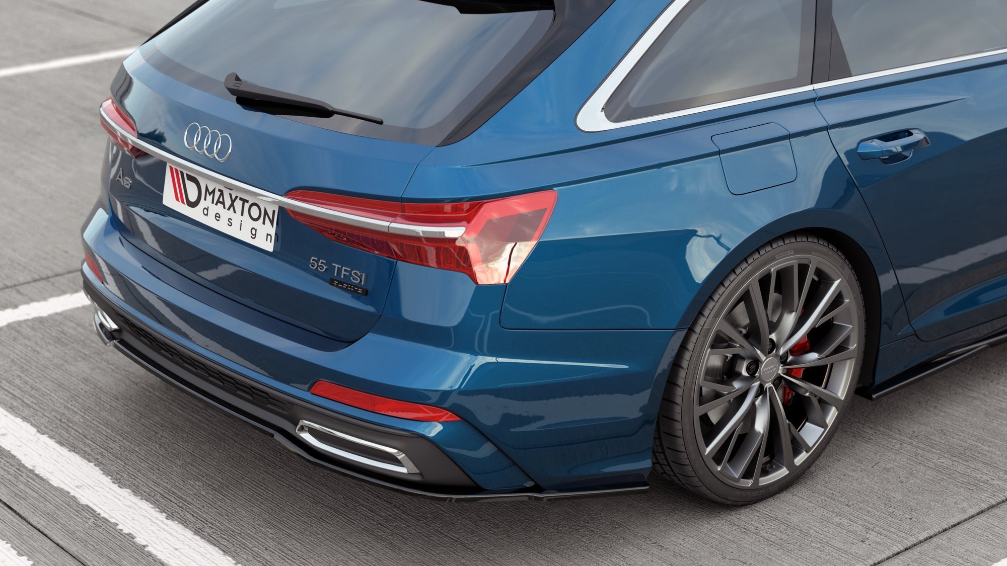 Central Rear Splitter Audi A6 S-Line C8 - 3