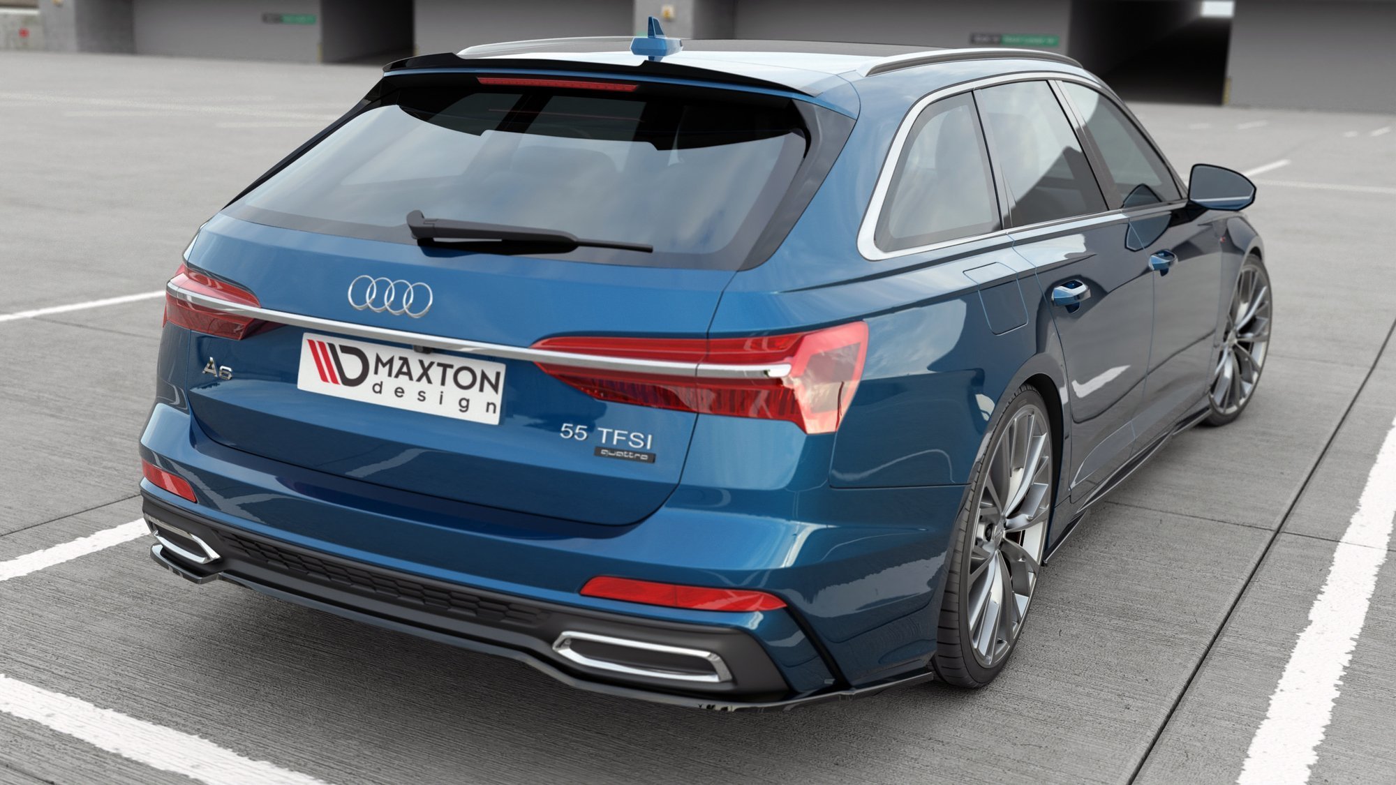 Central Rear Splitter Audi A6 S-Line C8 - 2