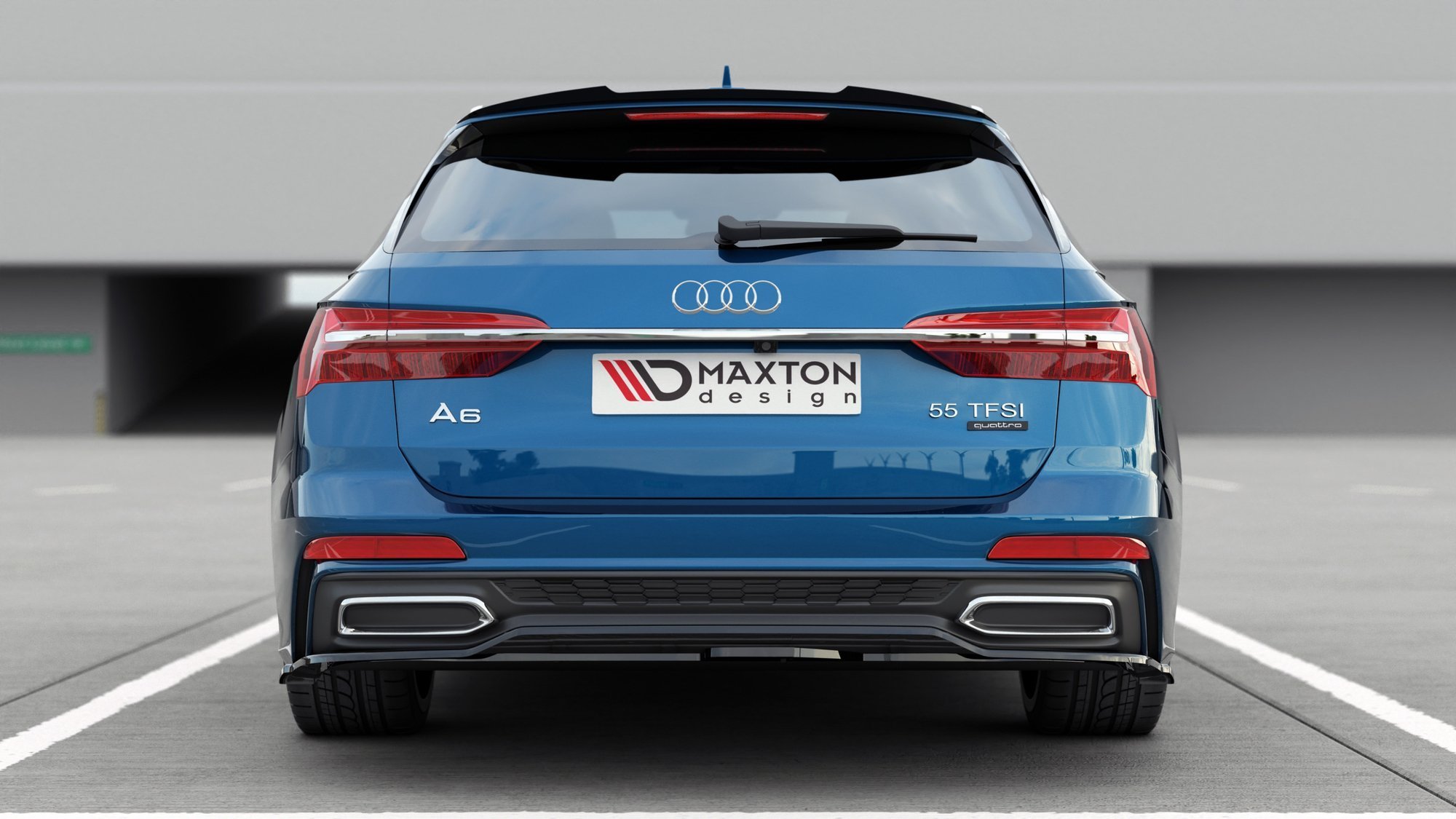 Central Rear Splitter Audi A6 S-Line C8 - 5