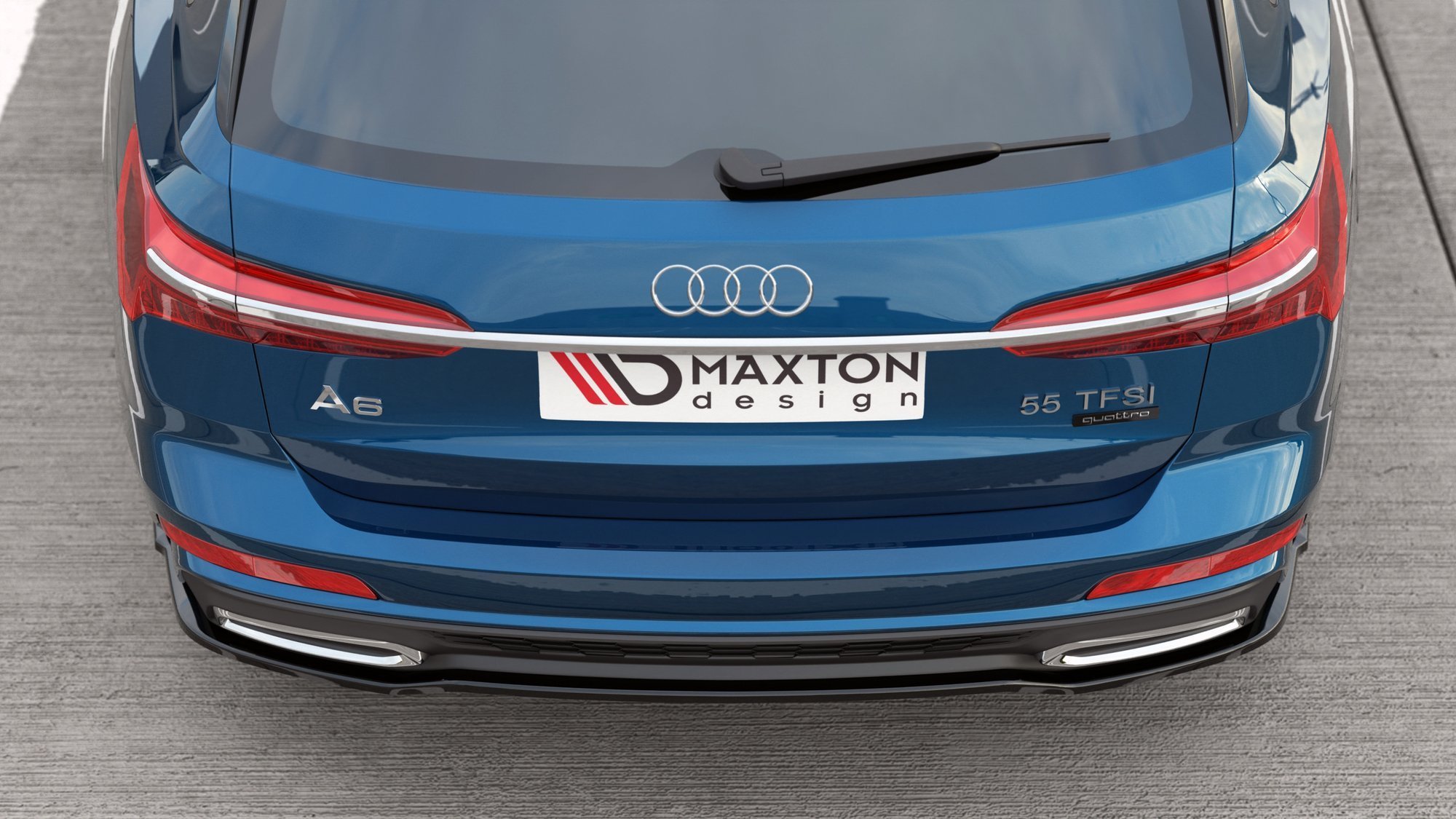 Central Rear Splitter Audi A6 S-Line C8 - 4