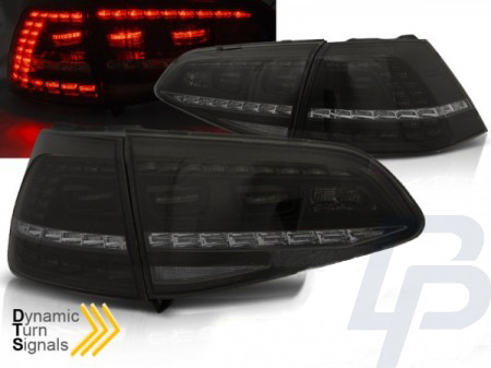 LED TAILLIGHTS VW GOLF 7 13- SMOKE LED SEQ R LOOK