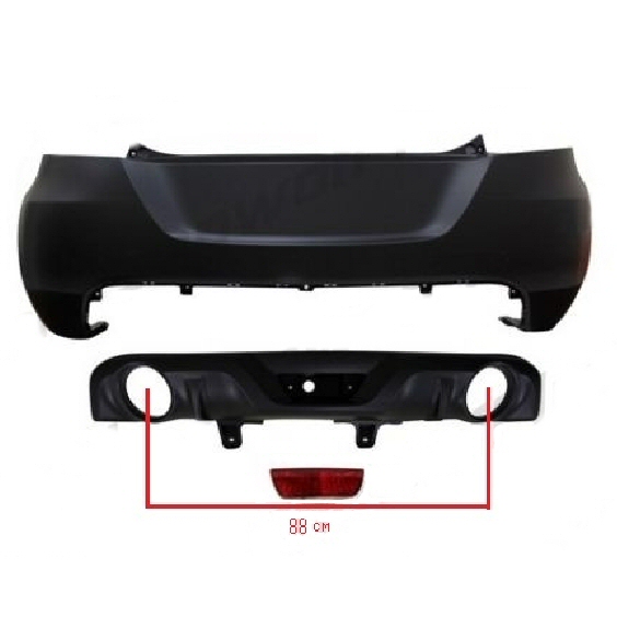 SUZUKI SWIFT 12+ 3/5D OEM SPORT LOOK REAR BUMPER SET [SIX] - 2