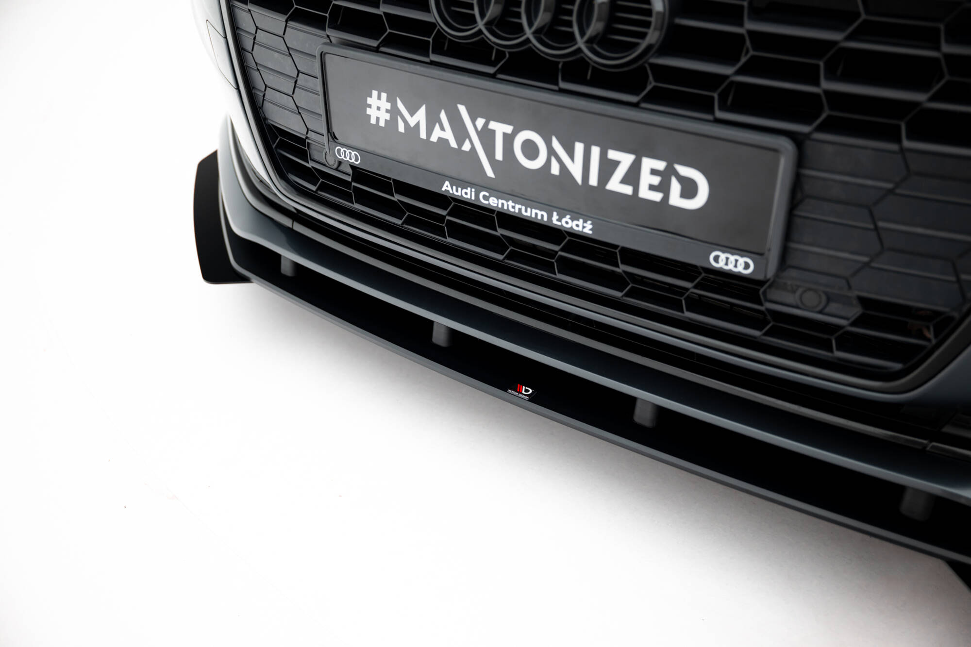 STREET PRO FRONT SPLITTER + FLAPS SUITABLE FOR AUDI A5 F5 FACELIFT – MAXTON DESIGN - 6