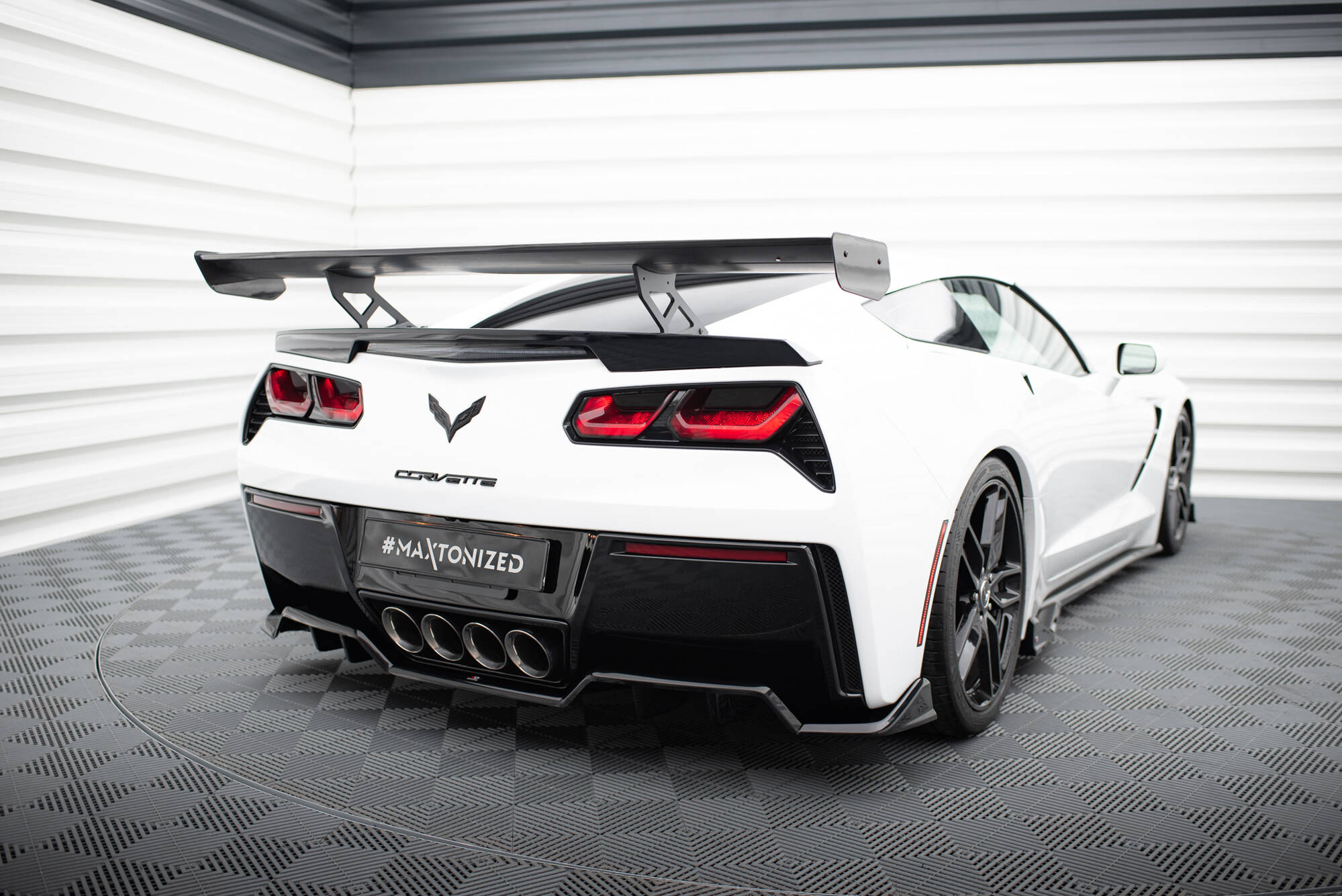 CARBON SPOILER WITH INTERNAL BRACKETS UPRIGHTS SUITABLE FOR CHEVROLET CORVETTE STINGRAY / GRAND SPORT C7 – MAXTON DESIGN - 14