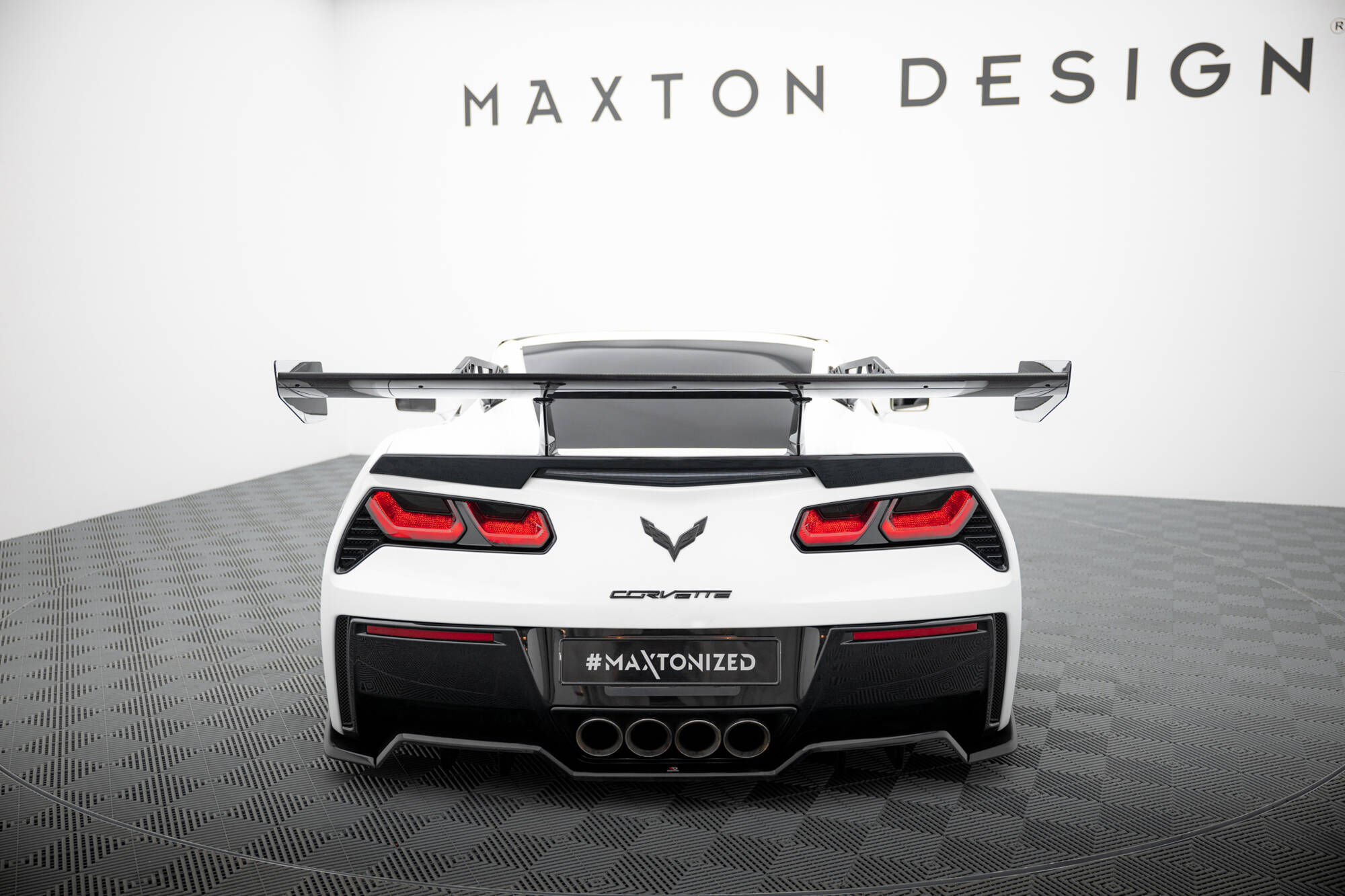 CARBON SPOILER WITH UPPER SWAN MOUNTING SUITABLE FOR CHEVROLET CORVETTE STINGRAY / GRAND SPORT C7 – MAXTON DESIGN - 17