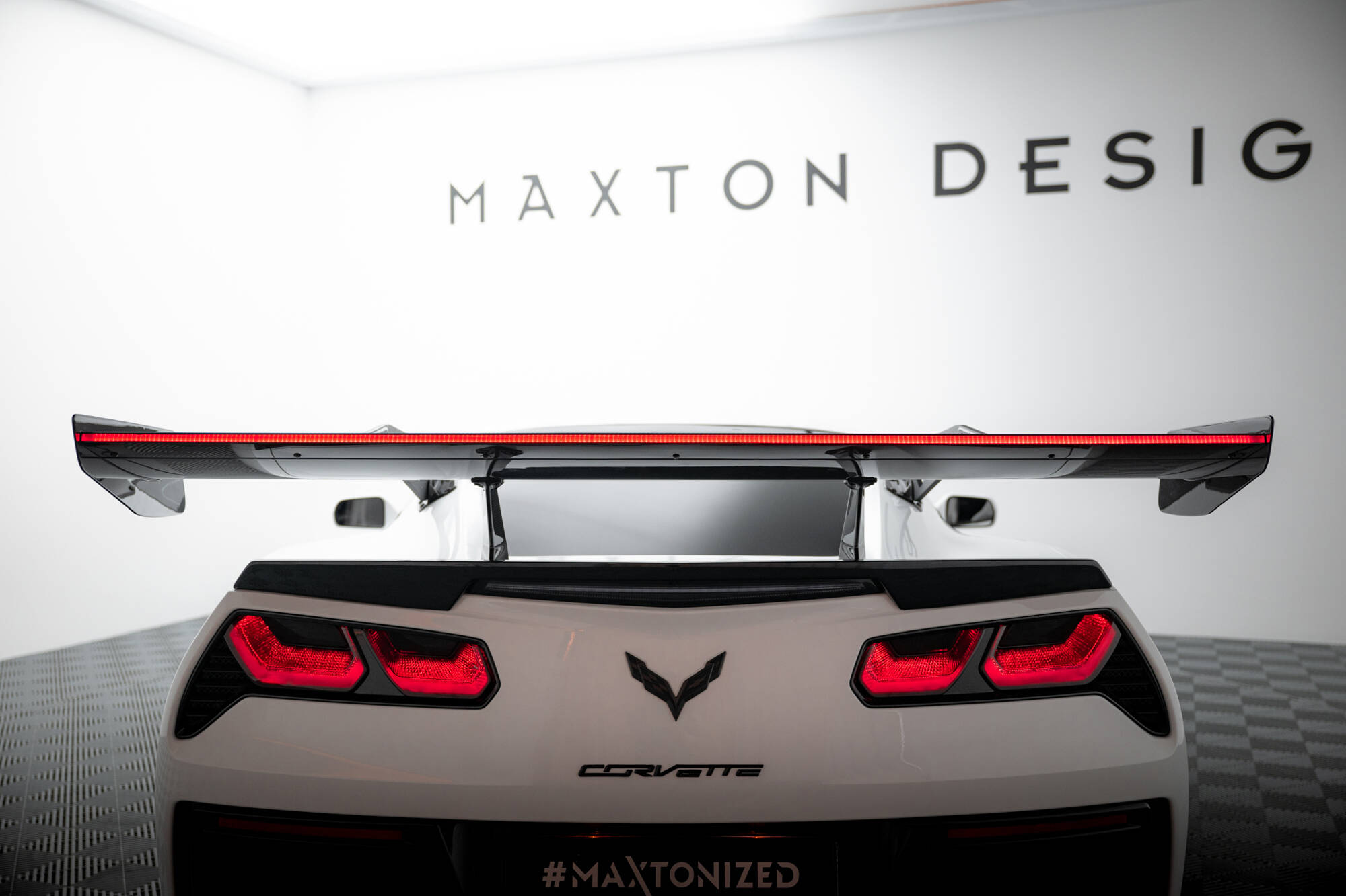 CARBON SPOILER WITH UPPER SWAN MOUNTING + LED SUITABLE FOR CHEVROLET CORVETTE STINGRAY / GRAND SPORT C7 – MAXTON DESIGN - 32