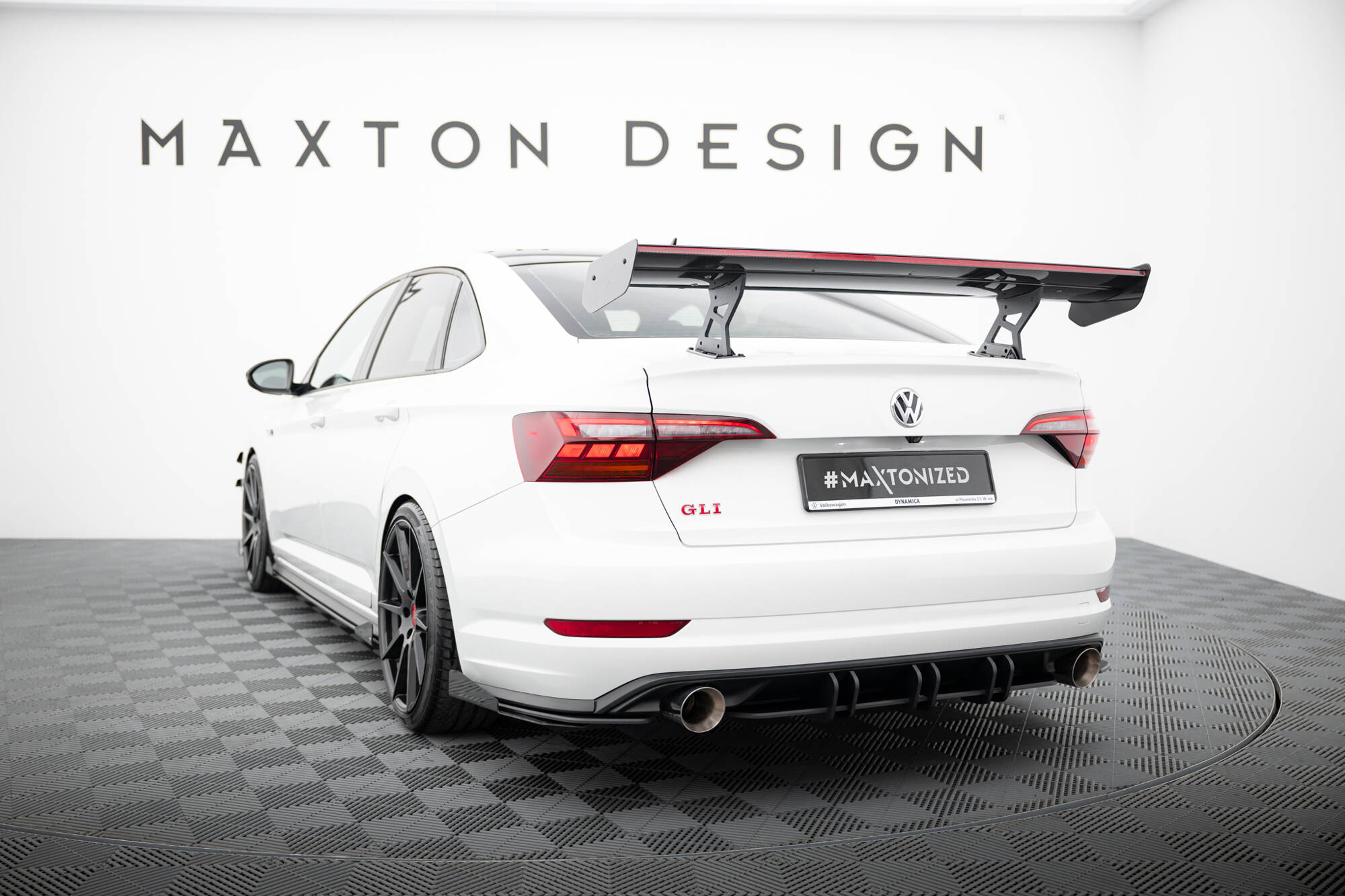 CARBON SPOILER WITH INTERNAL BRACKETS UPRIGHTS + LED SUITABLE FOR VOLKSWAGEN JETTA GLI MK7 – MAXTON DESIGN - 2