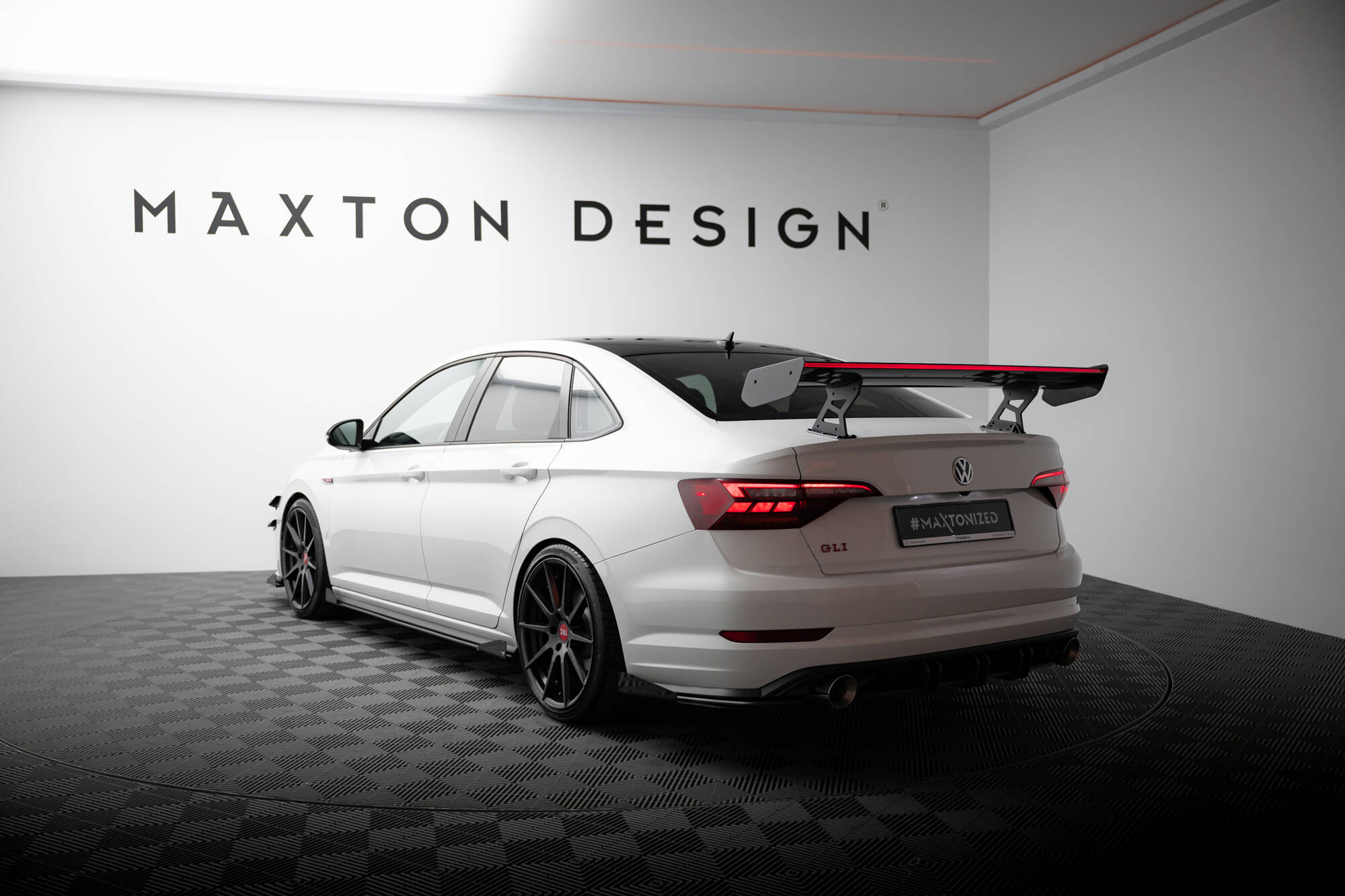 CARBON SPOILER WITH INTERNAL BRACKETS UPRIGHTS + LED SUITABLE FOR VOLKSWAGEN JETTA GLI MK7 – MAXTON DESIGN - 13