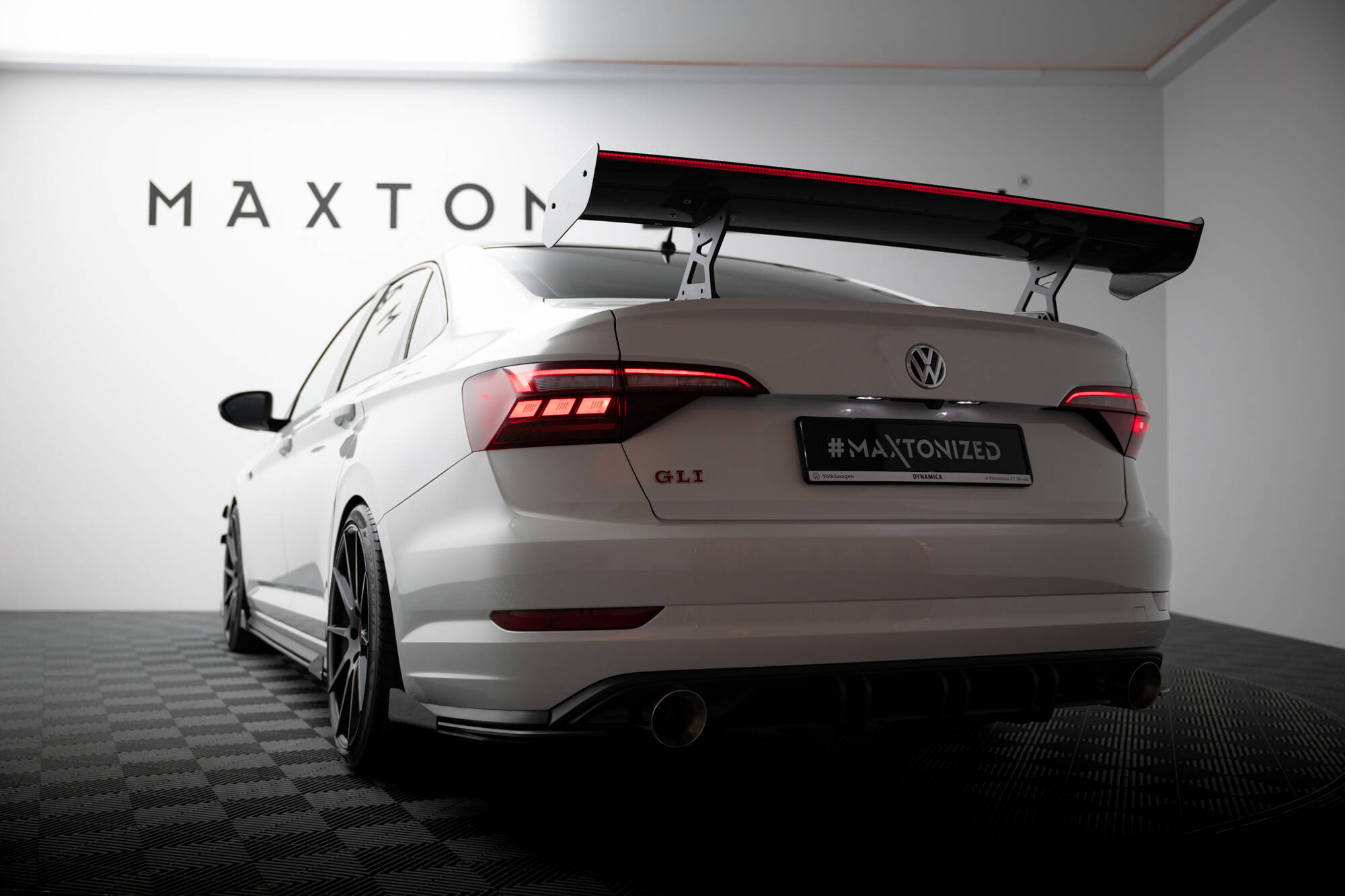CARBON SPOILER WITH INTERNAL BRACKETS UPRIGHTS + LED SUITABLE FOR VOLKSWAGEN JETTA GLI MK7 – MAXTON DESIGN - 5