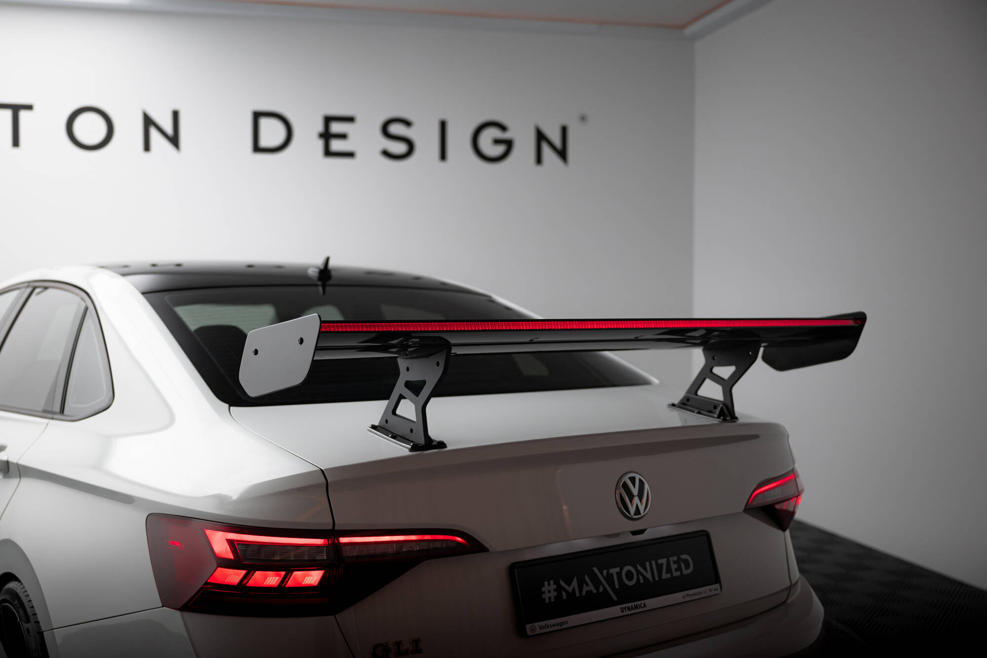 CARBON SPOILER WITH INTERNAL BRACKETS UPRIGHTS + LED SUITABLE FOR VOLKSWAGEN JETTA GLI MK7 – MAXTON DESIGN - 3