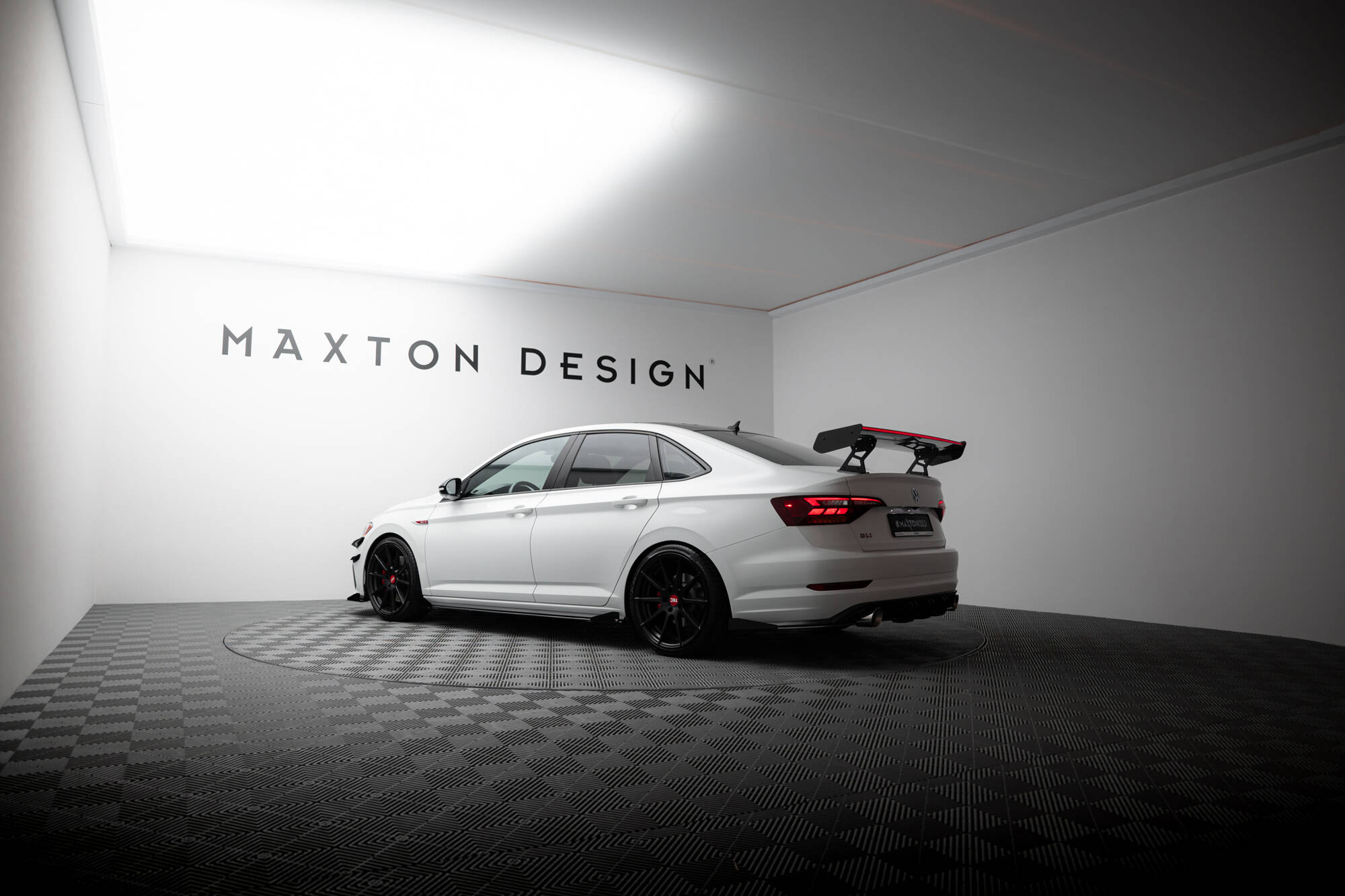 CARBON SPOILER WITH INTERNAL BRACKETS UPRIGHTS + LED SUITABLE FOR VOLKSWAGEN JETTA GLI MK7 – MAXTON DESIGN - 11