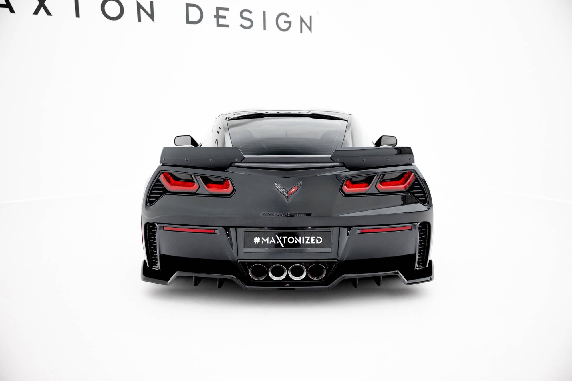CENTRAL REAR SPLITTER (WITH VERTICAL BARS) SUITABLE FOR CHEVROLET CORVETTE Z06 C7 – MAXTON DESIGN
