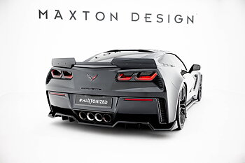 CENTRAL REAR SPLITTER (WITH VERTICAL BARS) SUITABLE FOR CHEVROLET CORVETTE Z06 C7 – MAXTON DESIGN