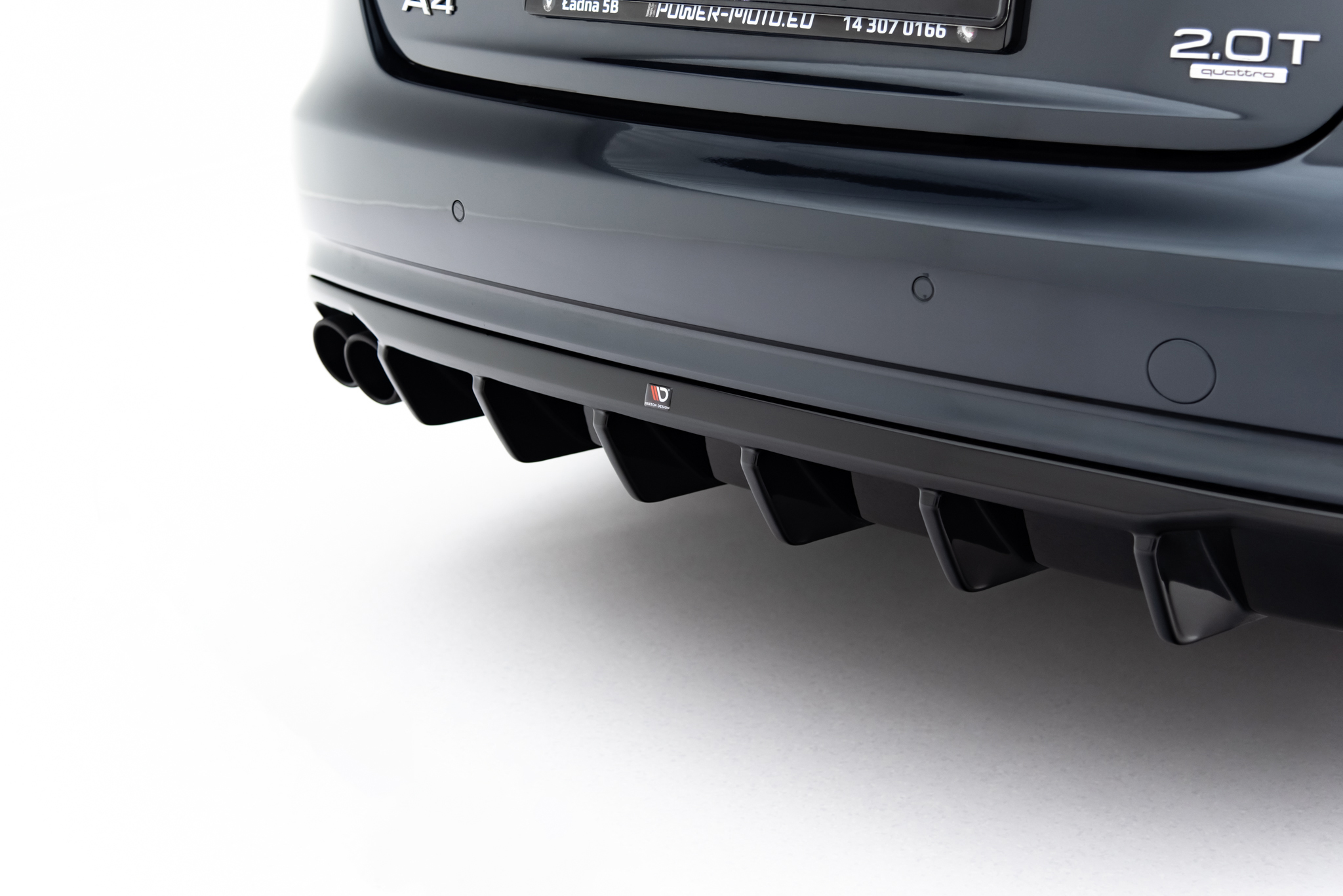 REAR VALANCE SUITABLE FOR AUDI A4 B8 FACELIFT (SINGLE SIDE DUAL EXHAUST VERSION) – MAXTON DESIGN - 4