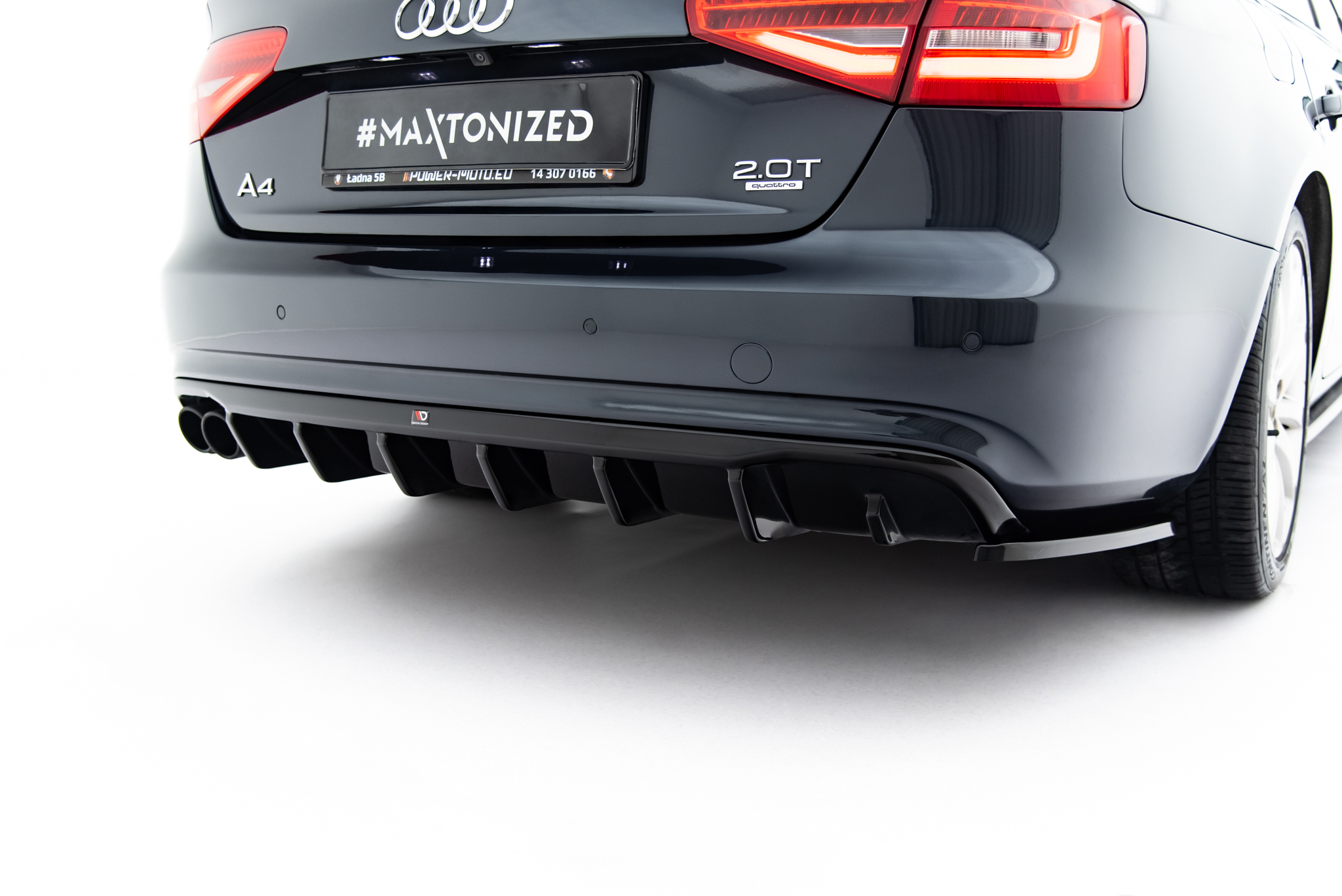REAR VALANCE SUITABLE FOR AUDI A4 B8 FACELIFT (SINGLE SIDE DUAL EXHAUST VERSION) – MAXTON DESIGN - 5