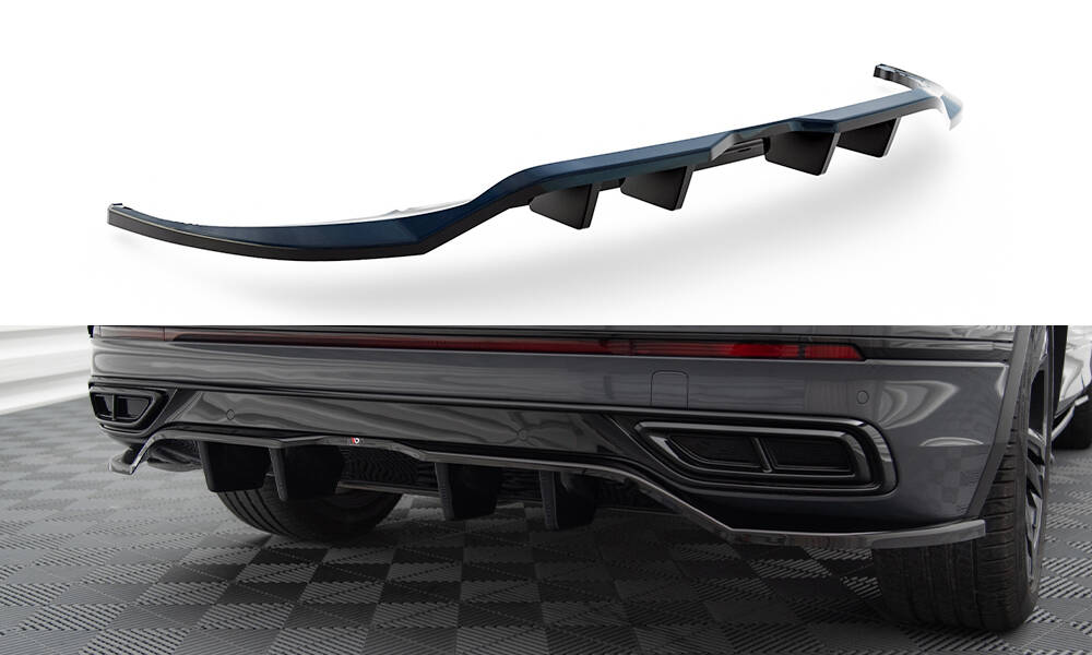 Central Rear Splitter (Vertical Bars) Volkswagen Tiguan R-Line Mk2 Facelift