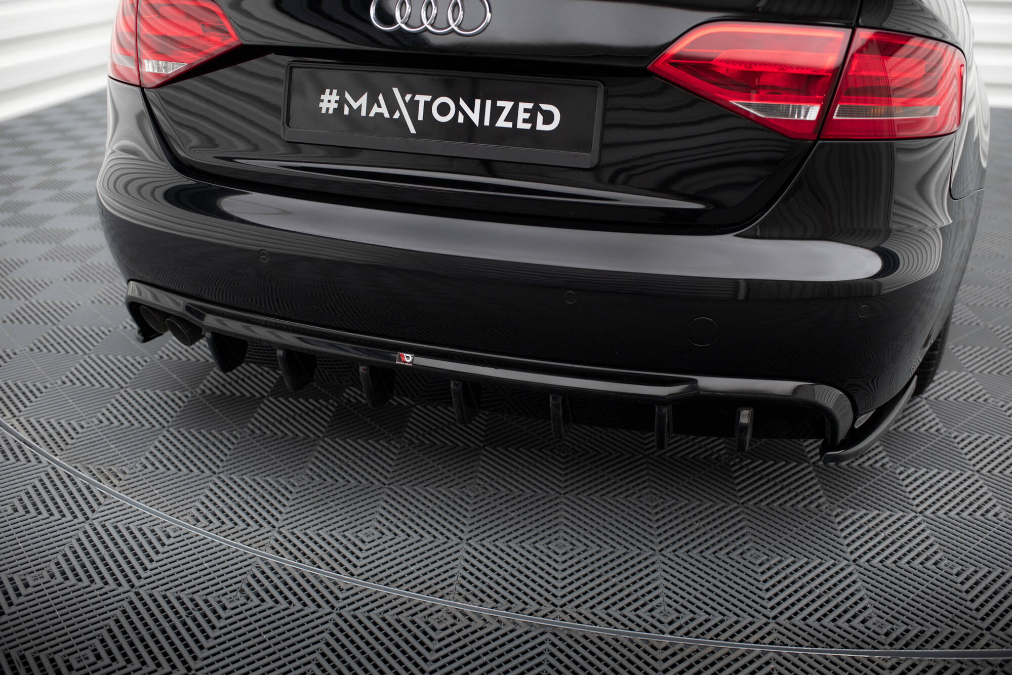 REAR VALANCE SUITABLE FOR AUDI A4 B8 (SINGLE SIDE DUAL EXHAUST VERSION) – MAXTON DESIGN - 4