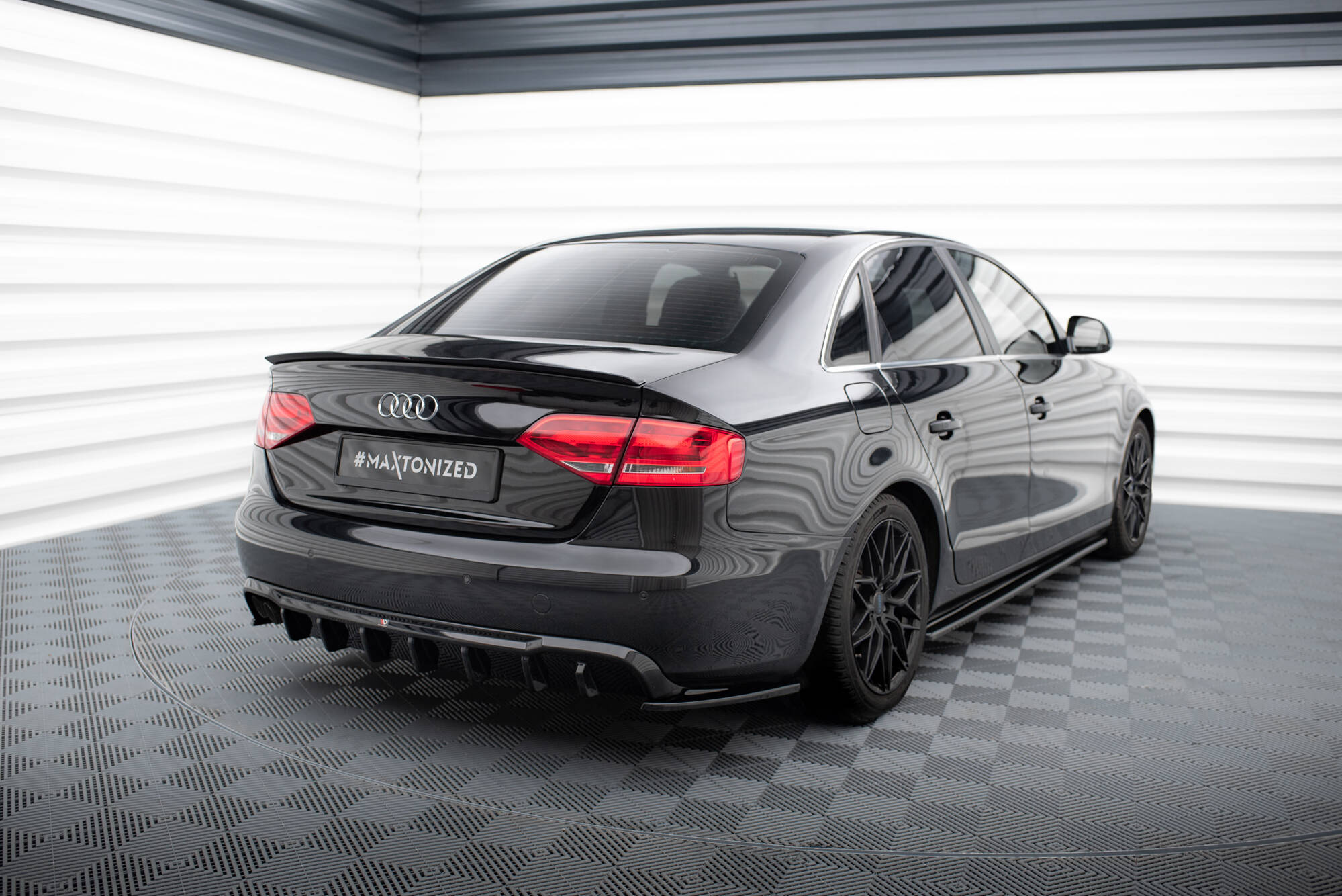 REAR VALANCE SUITABLE FOR AUDI A4 B8 (SINGLE SIDE DUAL EXHAUST VERSION) – MAXTON DESIGN - 2