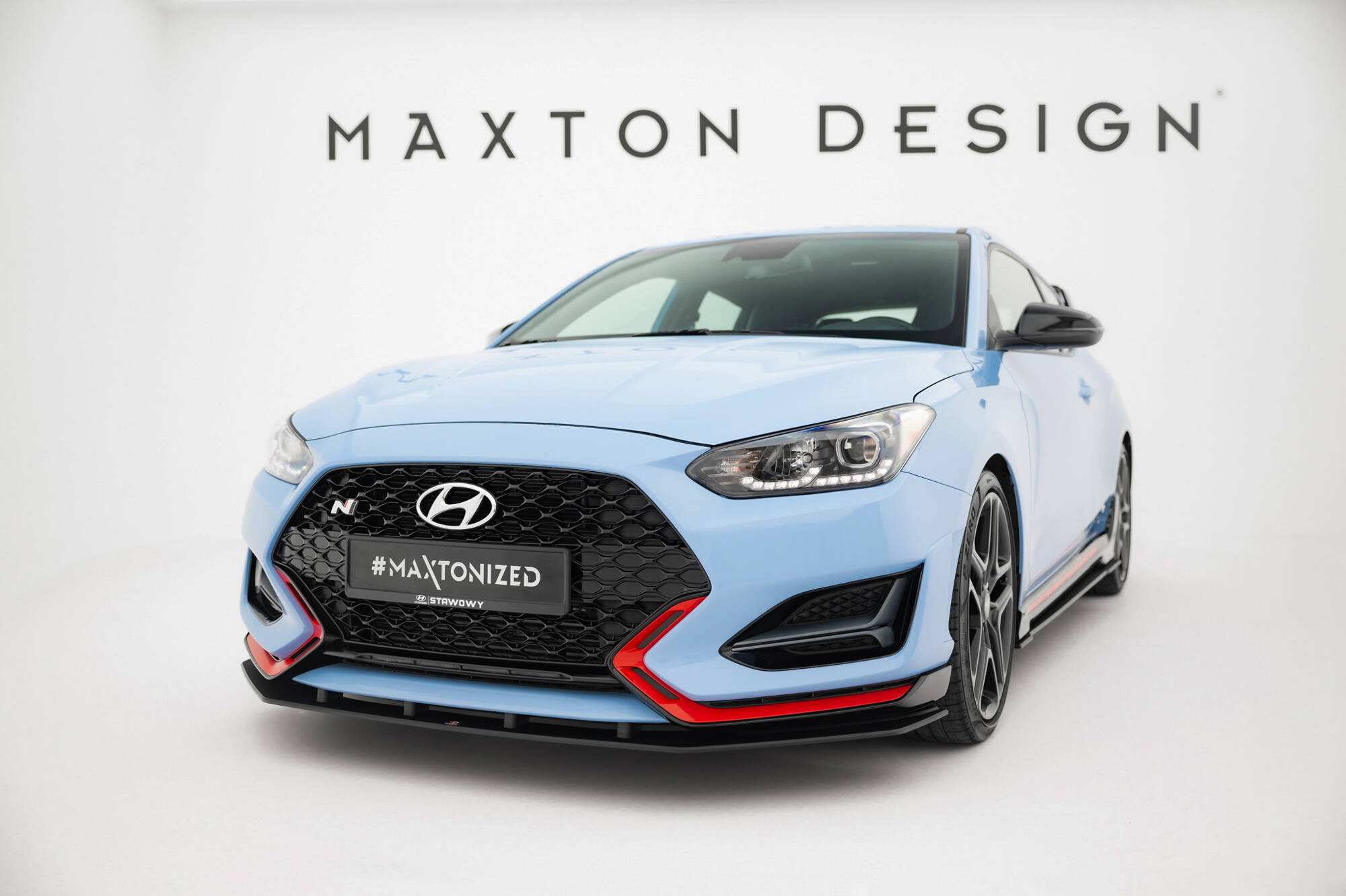 STREET PRO FRONT SPLITTER SUITABLE FOR HYUNDAI VELOSTER N MK2 – MAXTON DESIGN - 2