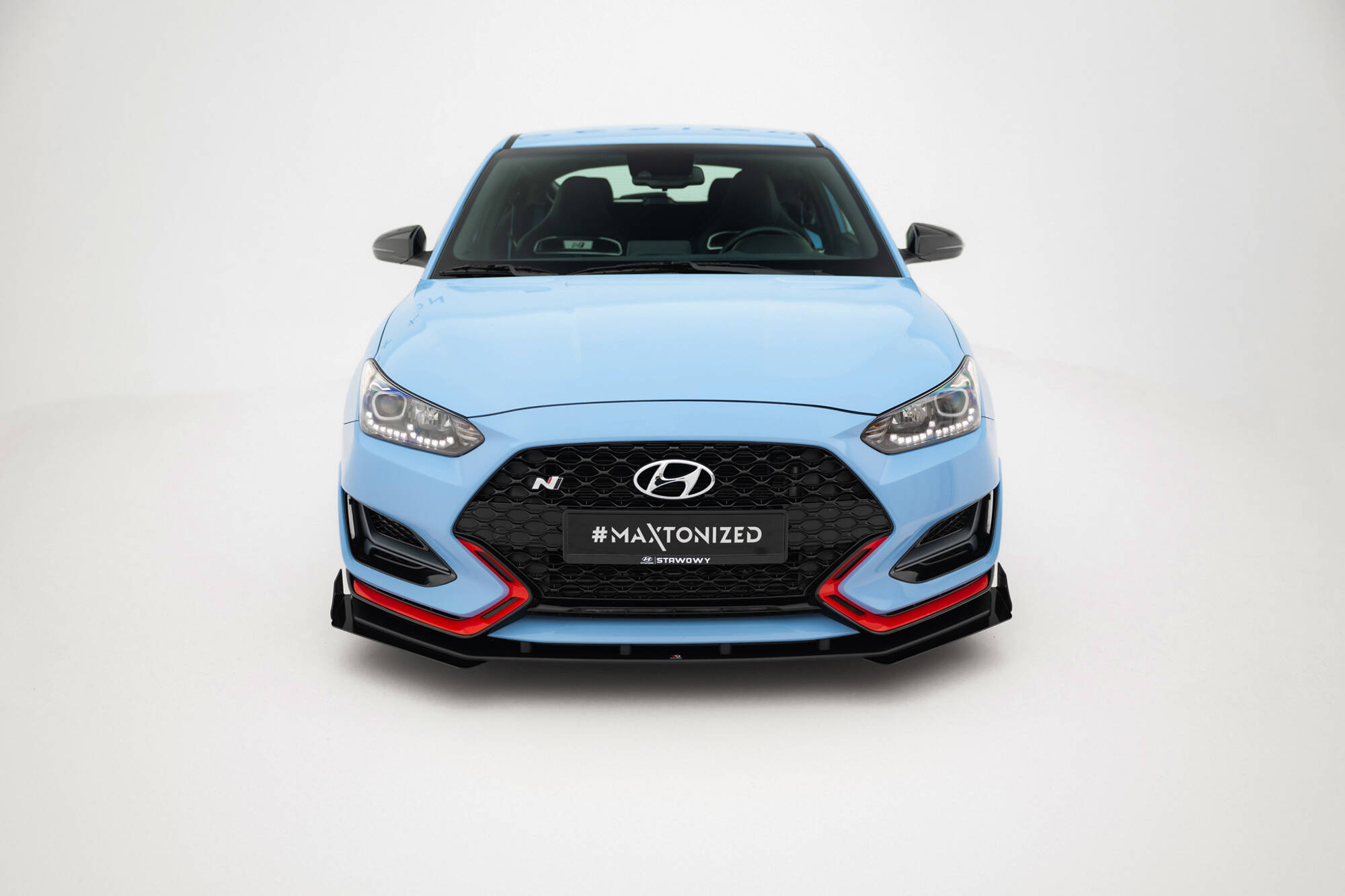 STREET PRO FRONT SPLITTER + FLAPS SUITABLE FOR HYUNDAI VELOSTER N MK2 – MAXTON DESIGN - 3