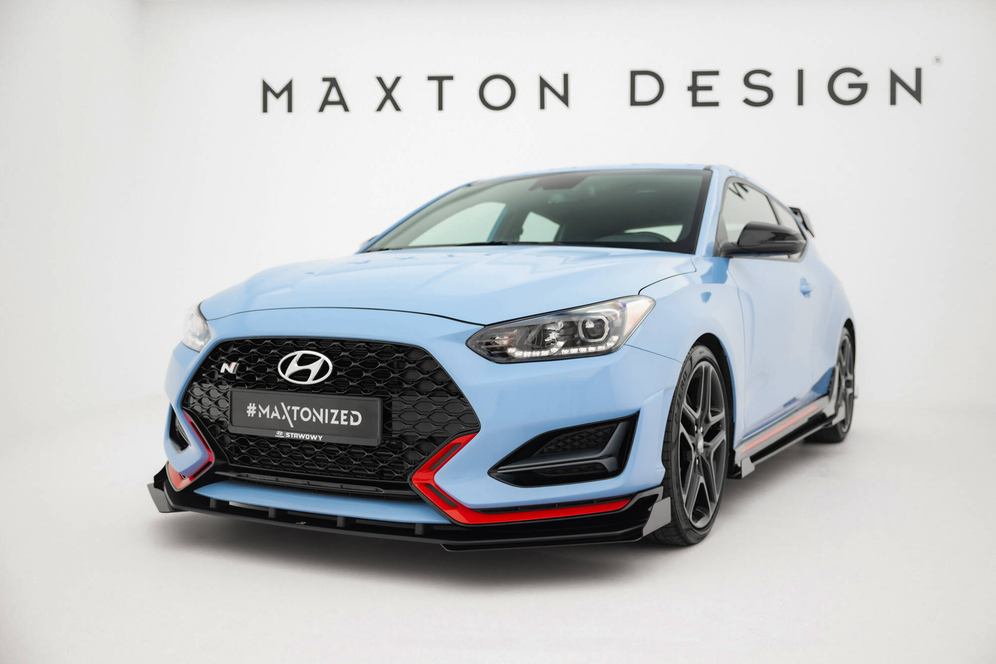 STREET PRO FRONT SPLITTER + FLAPS SUITABLE FOR HYUNDAI VELOSTER N MK2 – MAXTON DESIGN - 4