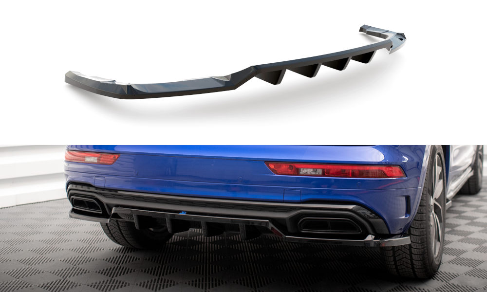 Central Rear Splitter (Vertical Bars) Audi Q5 S-Line SUV Mk2 Facelift