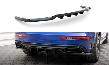 Central Rear Splitter (Vertical Bars) Audi Q5 S-Line SUV Mk2 Facelift