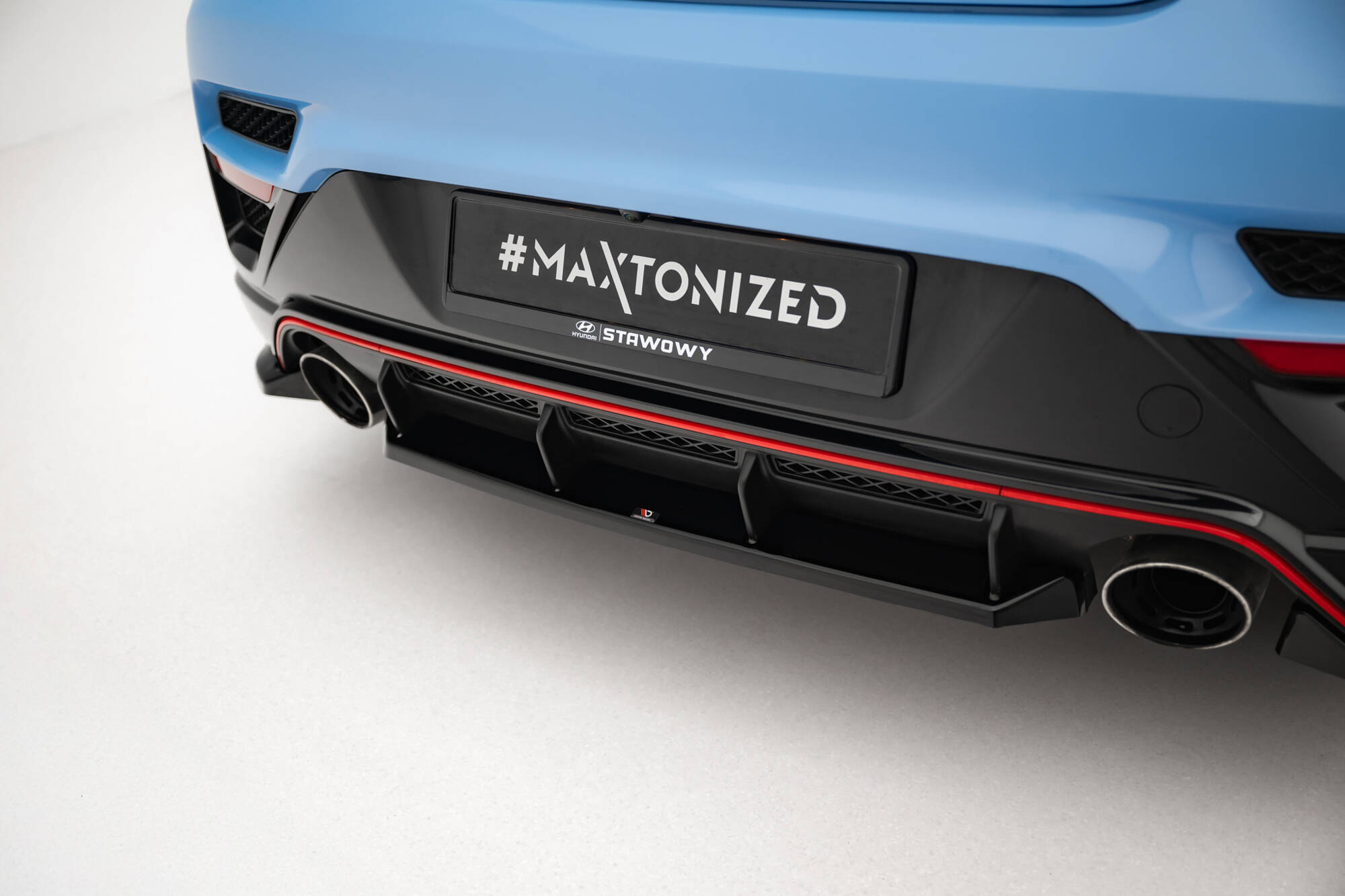CENTRAL REAR SPLITTER FOR SUITABLE FOR HYUNDAI VELOSTER N MK2 – MAXTON DESIGN - 5