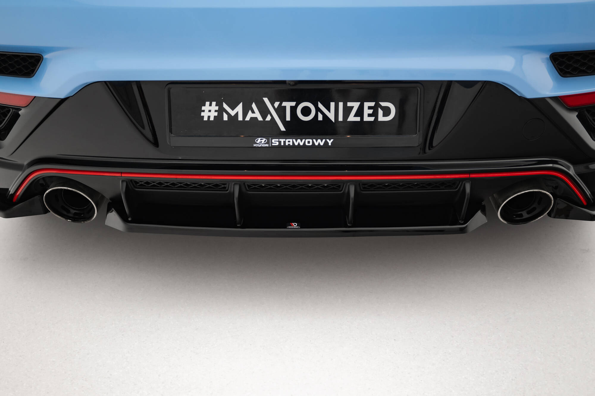 CENTRAL REAR SPLITTER FOR SUITABLE FOR HYUNDAI VELOSTER N MK2 – MAXTON DESIGN - 3