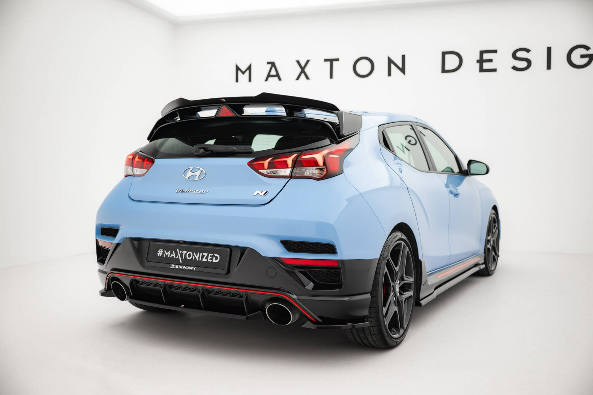CENTRAL REAR SPLITTER FOR SUITABLE FOR HYUNDAI VELOSTER N MK2 – MAXTON DESIGN - 2