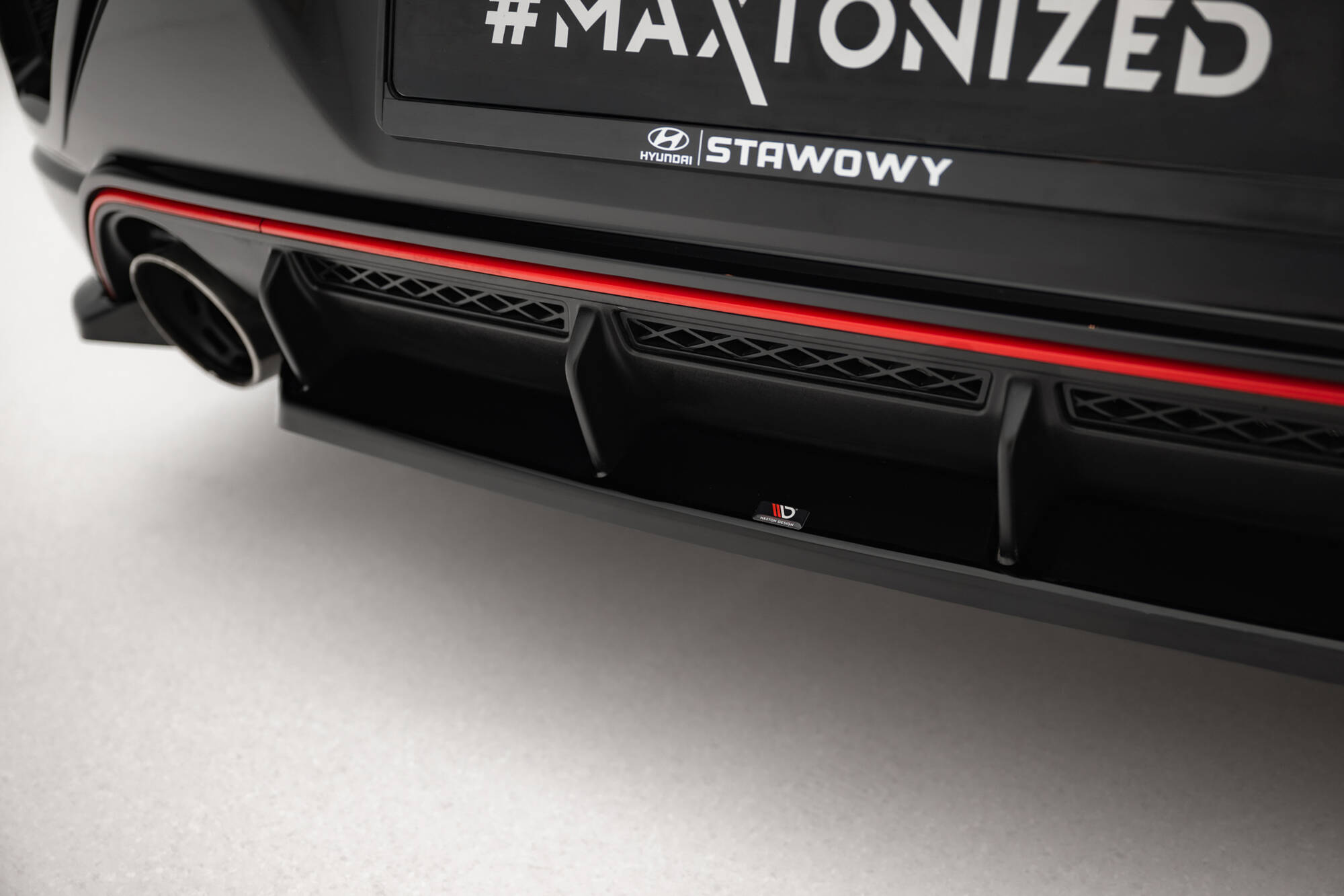 CENTRAL REAR SPLITTER FOR SUITABLE FOR HYUNDAI VELOSTER N MK2 – MAXTON DESIGN - 6