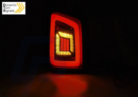 LED TAILLIGHTS VW T5 04.03-09 / 10-15 SMOKE BLACK RED LED - 2