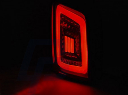 LED TAILLIGHTS VW T5 04.03-09 / 10-15 SMOKE BLACK RED LED TRANSPORTER - 4