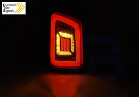LED TAILLIGHTS VW T5 04.03-09 / 10-15 SMOKE BLACK RED LED TRANSPORTER - 2