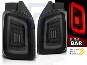 LED TAILLIGHTS VW T5 04.03-09 / 10-15 SMOKE BLACK WHITE LED