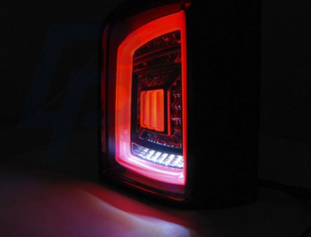 LED TAILLIGHTS VW T5 04.03-09 / 10-15 SMOKE BLACK WHITE LED - 3