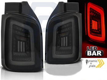 LED TAILLIGHTS VW T5 04.03-09 / 10-15 SMOKE BLACK WHITE LED TRANSPORTER