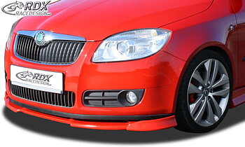 FRONT SPOILER VARIO-X SKODA FABIA 2 TYP 5J -2010 (ALSO FOR ROOMSTER) FRONT LIP SPLITTER