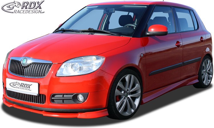 FRONT SPOILER VARIO-X SKODA FABIA 2 TYP 5J -2010 (ALSO FOR ROOMSTER) FRONT LIP SPLITTER - 3